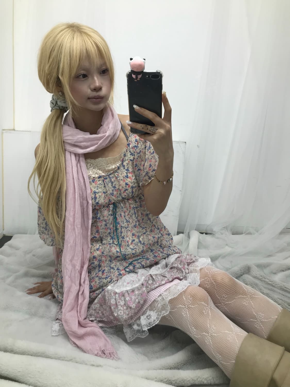 𝜗𝜚핑크 잔꽃 러블리 하구미set 𝜗𝜚  상품이미지2