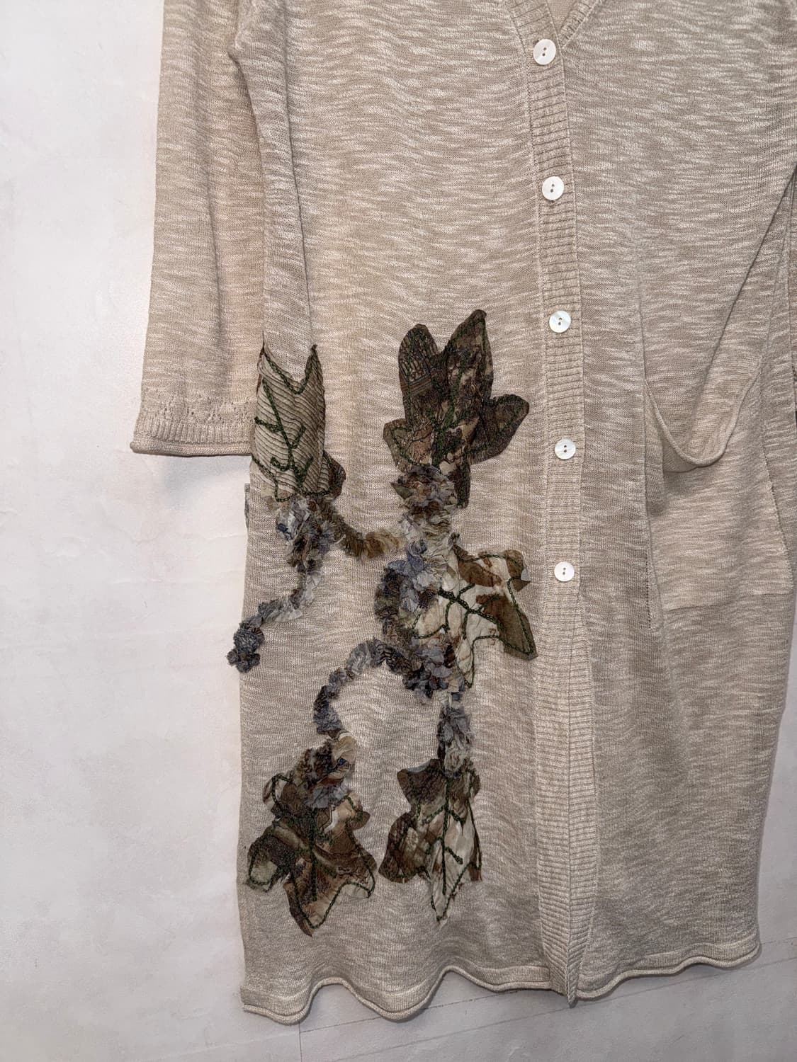 Oatmeal oriental patch long cardigan  상품이미지5