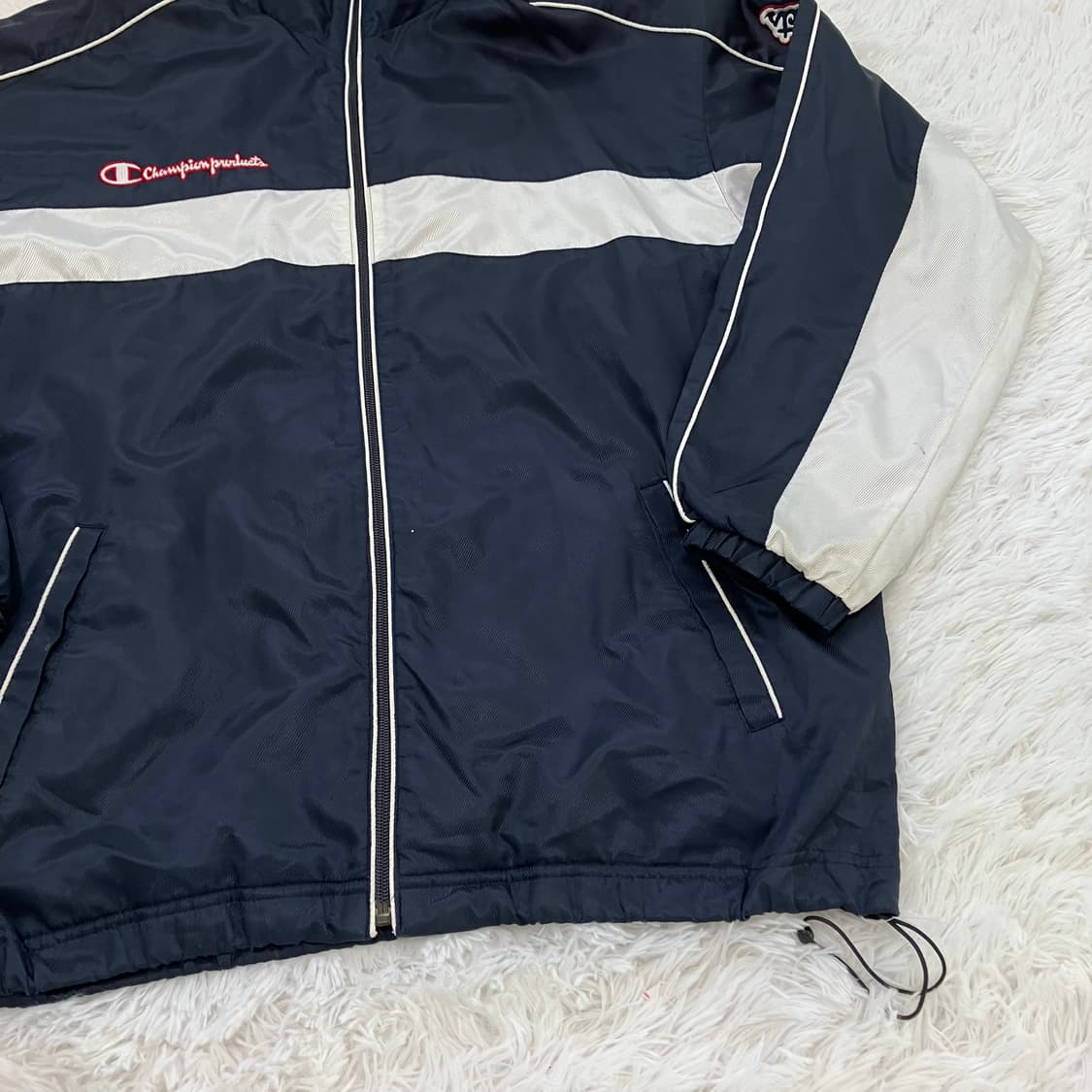 빈티지 챔피언 네이비 실버 바람막이 852 y2k 스트릿 모리 갸루 일본 상품이미지6