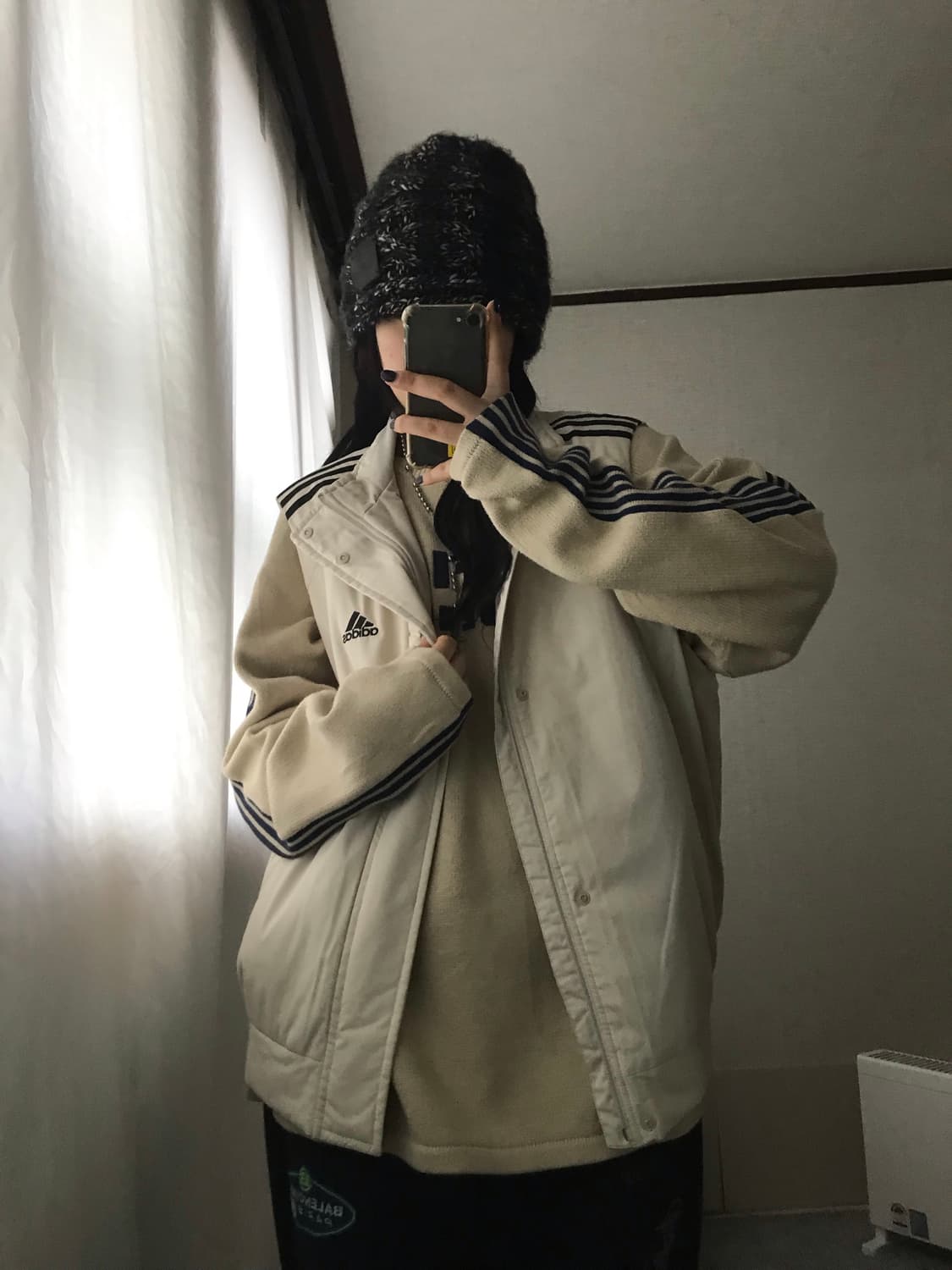 아디다스 00s 아이보리 조끼패딩 상품이미지4