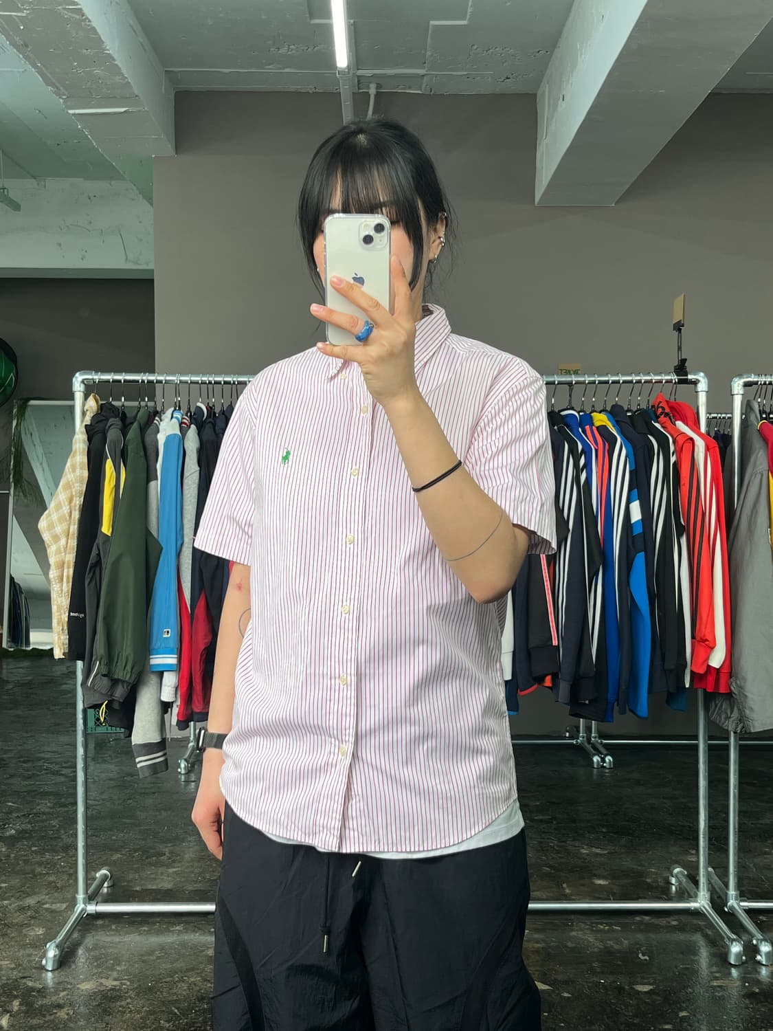 폴로 랄프로렌 스트라이프 반팔 셔츠 상품이미지1