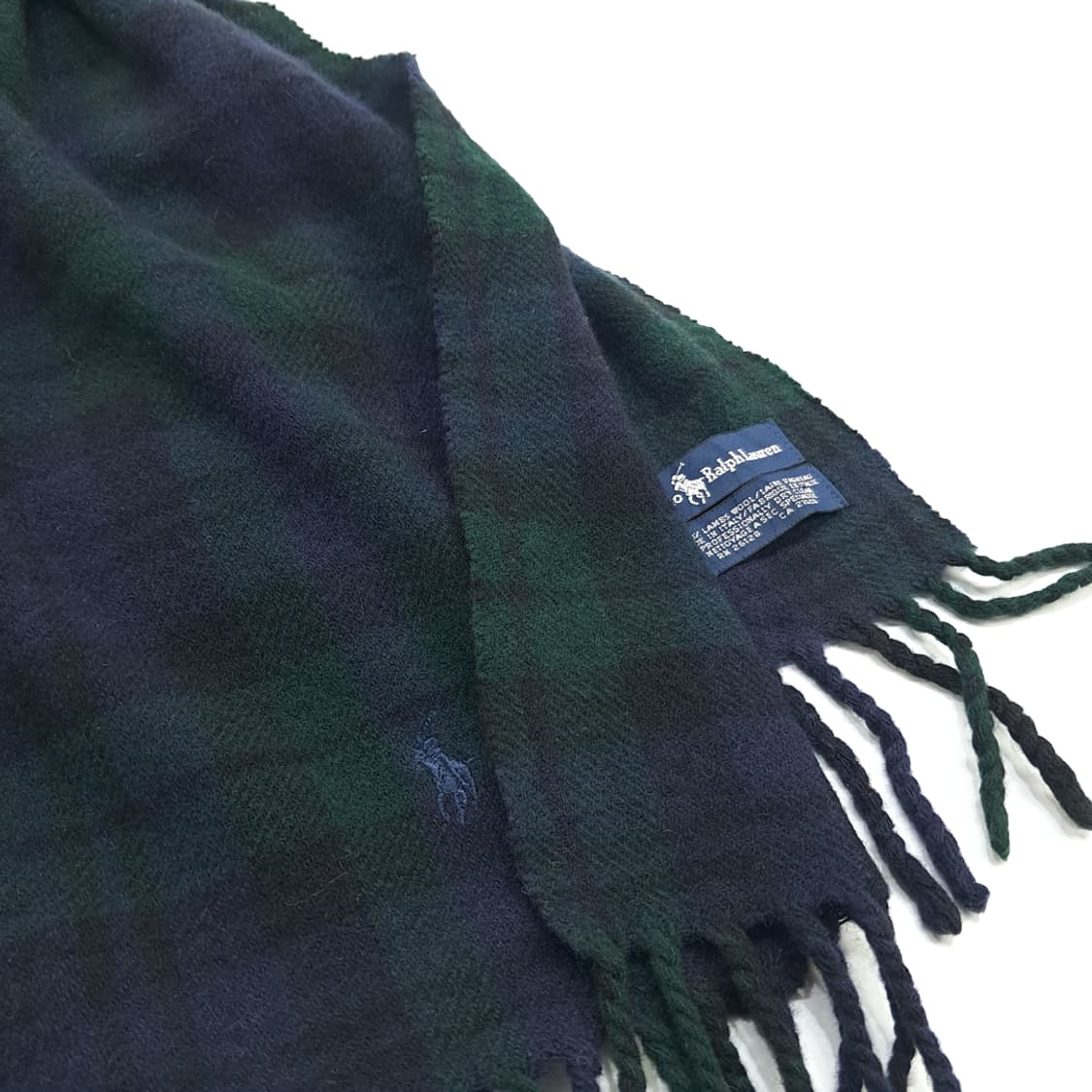 MX109 폴로 랄프로렌 블랙워치 타탄체크 램스울 목도리 머플러 상품이미지6