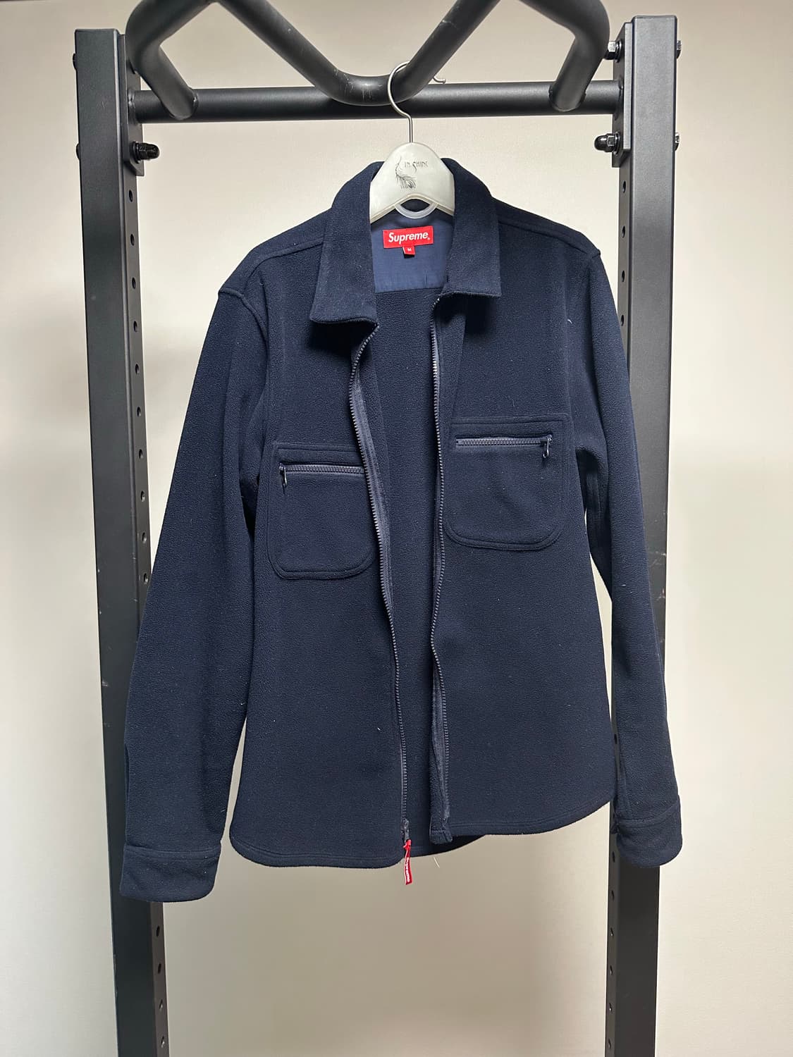 슈프림 폴라텍 셔츠 네이비 상품이미지1