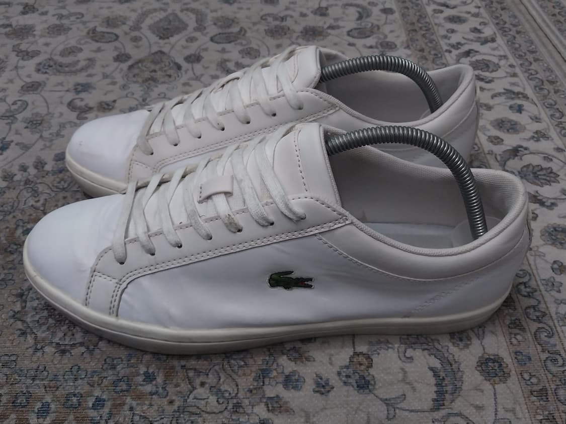 라코스테 래더 화이트 스니커즈 USA10사이즈 상품이미지3