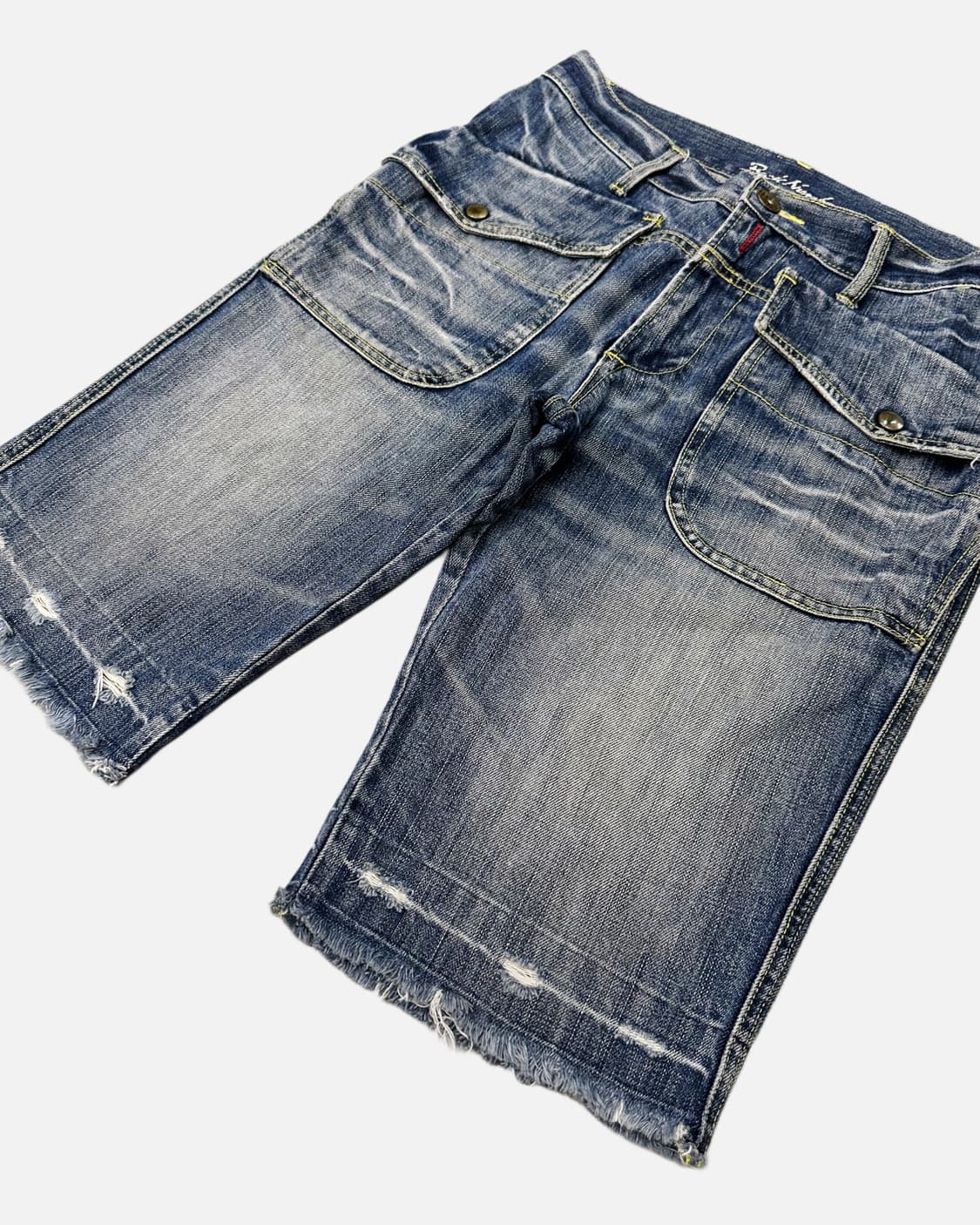 front pocket fade denim shorts 상품이미지3