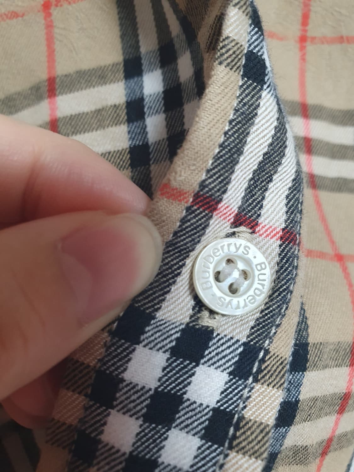 버버리 런던 노바체크 코튼 셔츠 S 상품이미지5