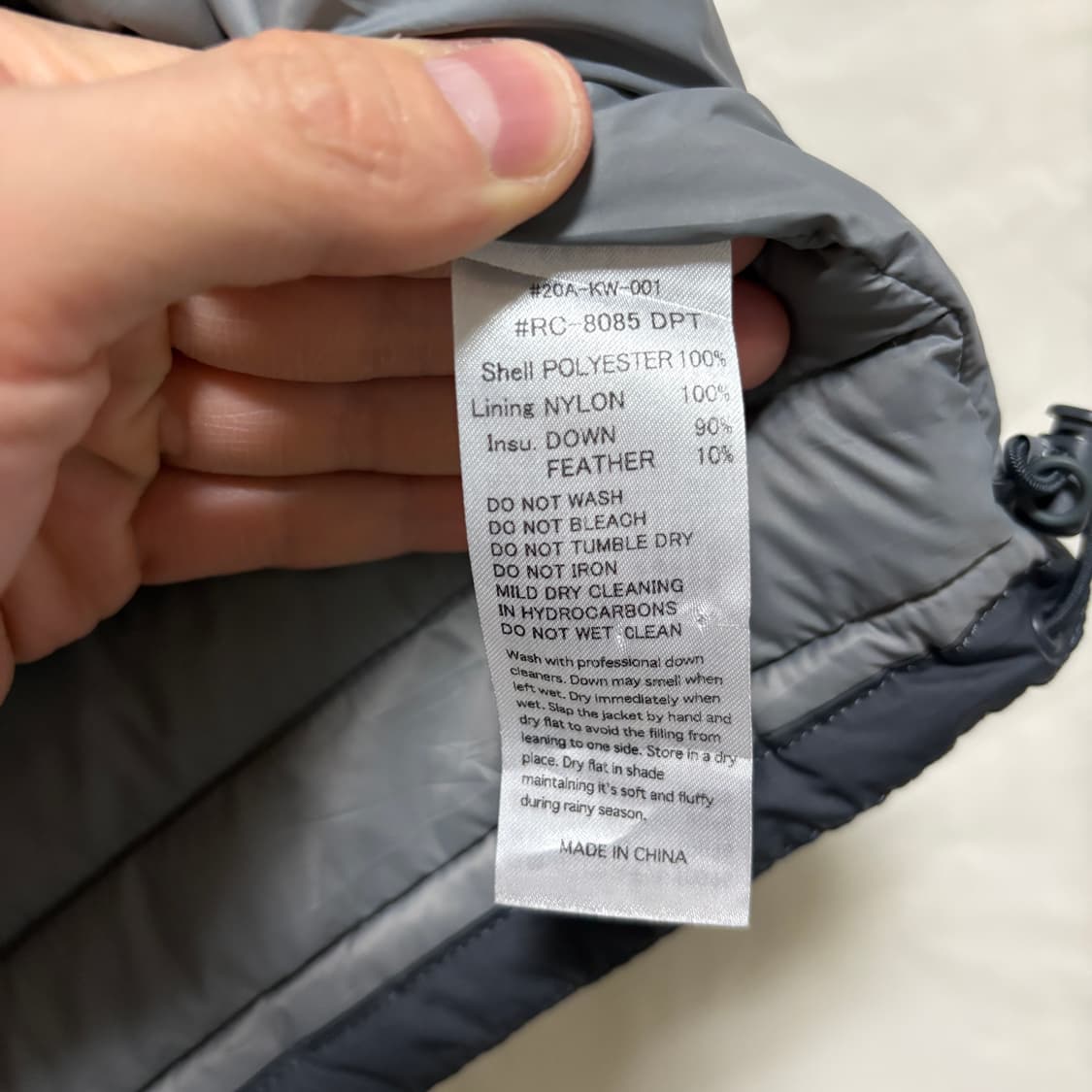 오르치발 덕다운 크루넥 경량패딩 / 차콜, 1 상품이미지9