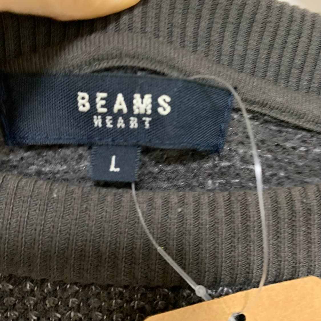 빔즈 Beams 일본 빈티지 긴팔 니트 맨투맨 차콜 L 상품이미지7