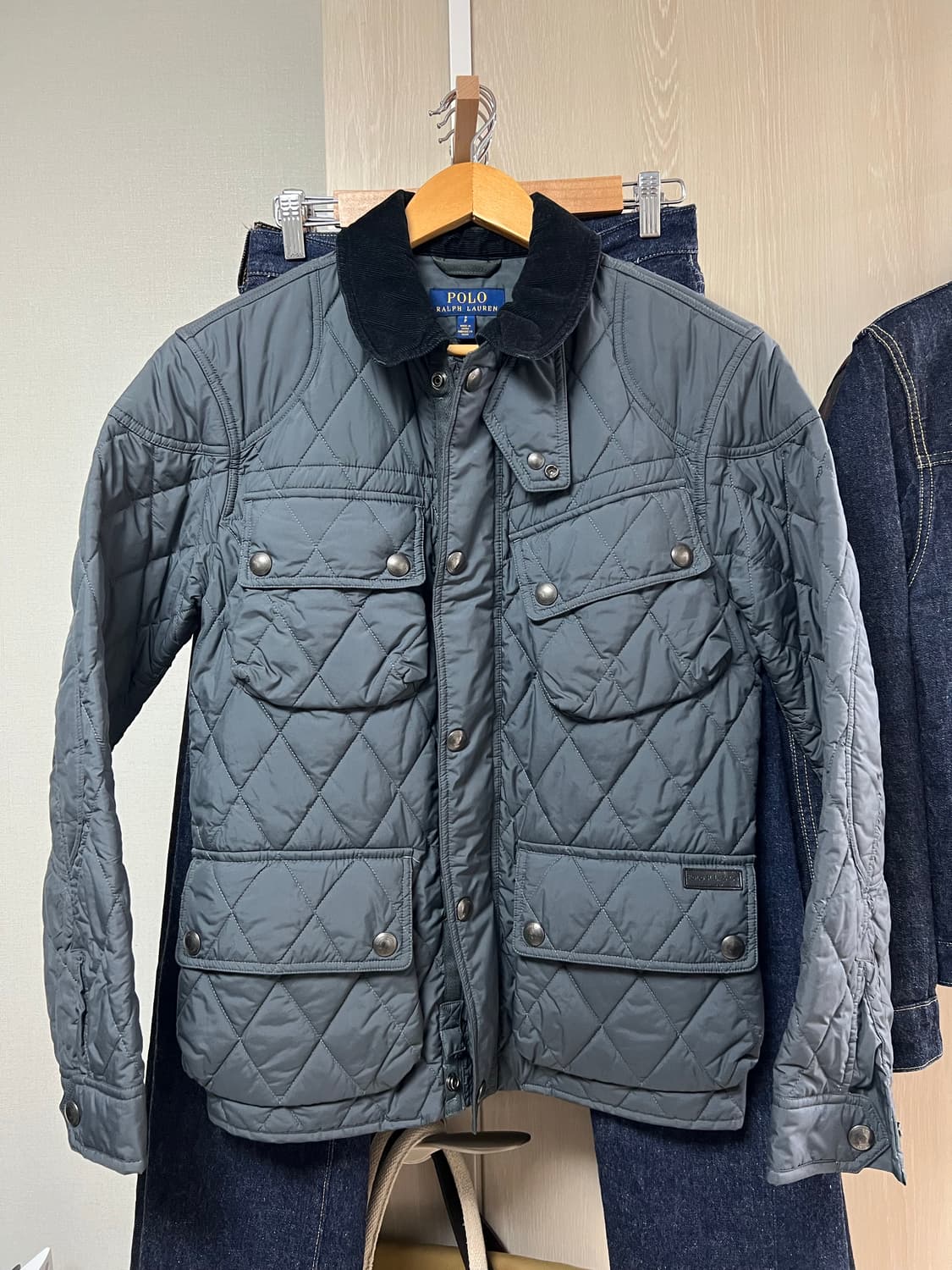 폴로 퀼팅 바이커 그레이 S 상품이미지1