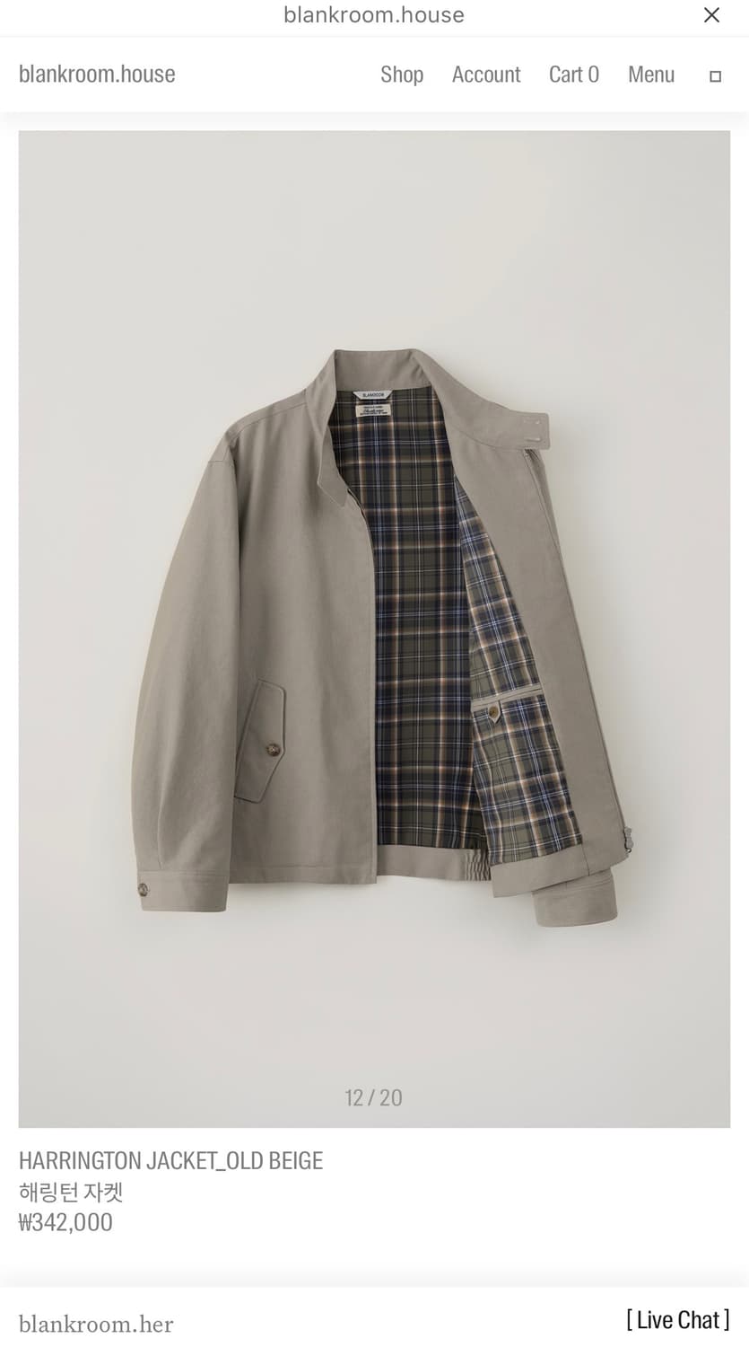 [새상품] 26ss 블랭크룸 해링턴 자켓 2 상품이미지2