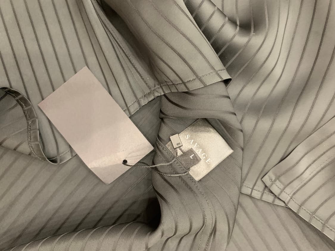 세비지 웨스턴 스트라이프 셔츠 L 상품이미지3