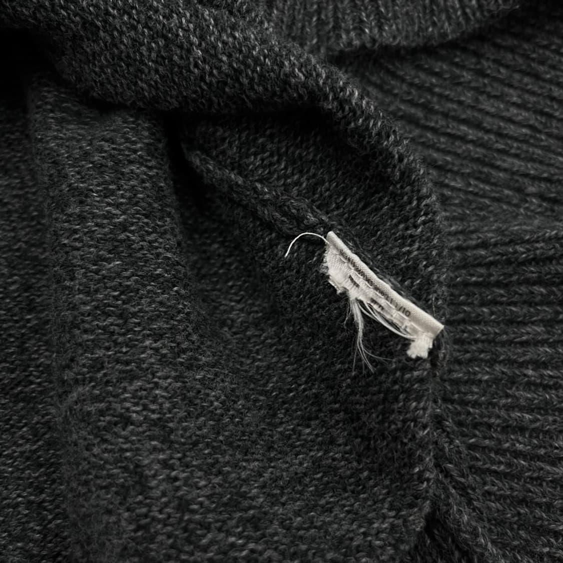 폴로 랄프로렌 블랙포니 차콜 니트 반집업 M 상품이미지5