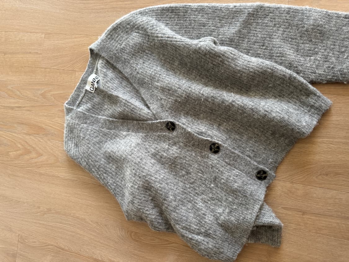 GANNI 가니 여성 알파카 블렌드 가디건 상품이미지3