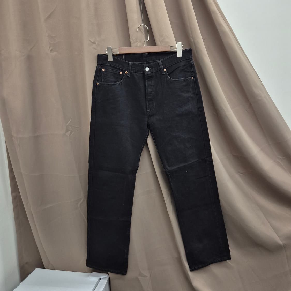 리바이스 501 블랙 진 34 상품이미지1