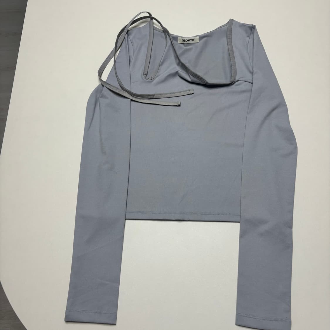 MIA SQUARE NECK LONG SLEEVE (COASTAL GRA 상품이미지2