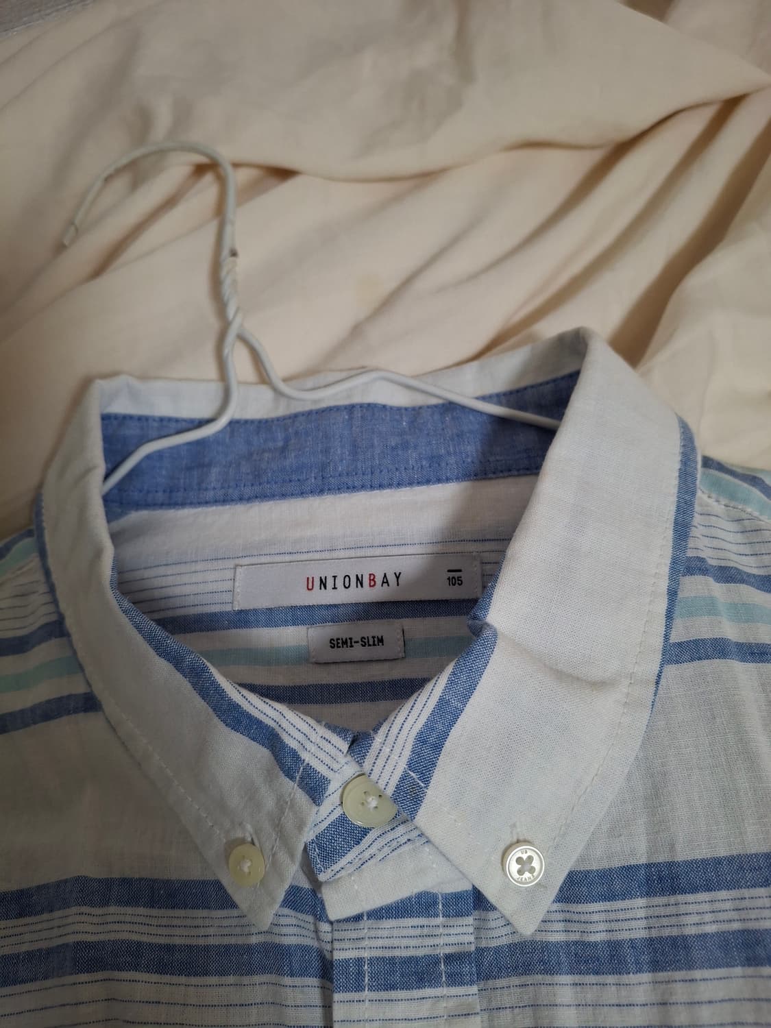 새상품 유니온베이남성셔츠105 세미슬림 늦봄부터 초가을 상품이미지3