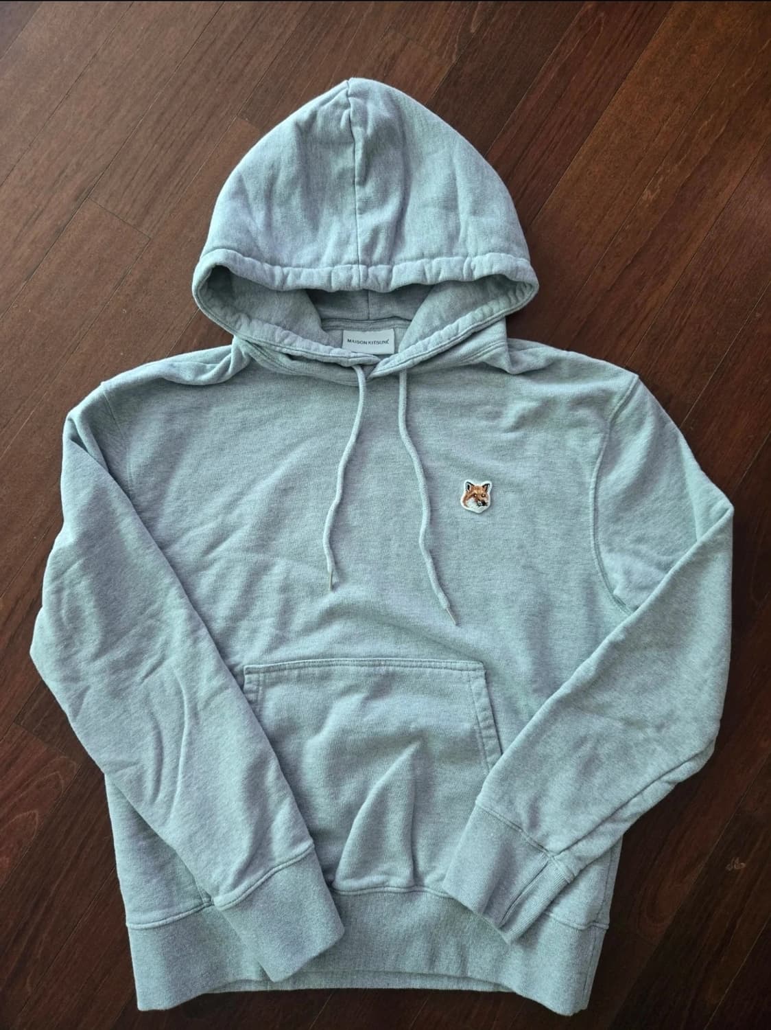 메종키츠네 폭스 헤드 후드티 그레이 상품이미지1