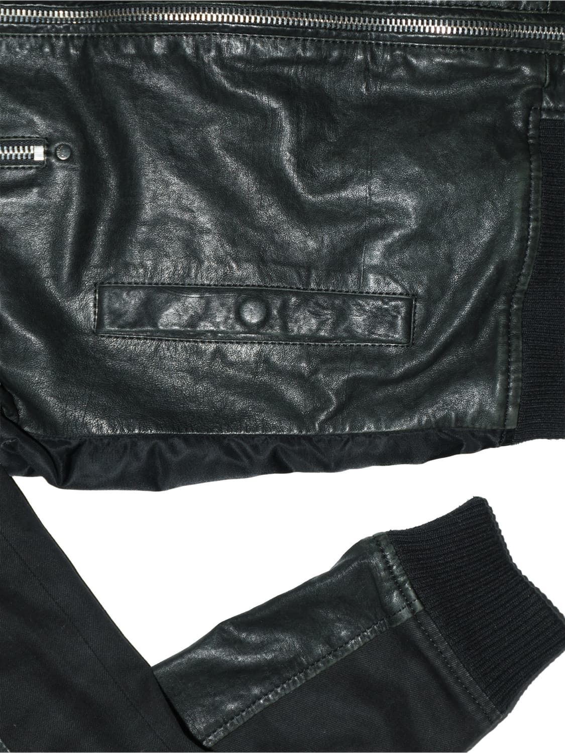 [정품]디젤 레더 믹스 블랙 자켓 00SJ6Y-0NAIS-900 L 상품이미지5