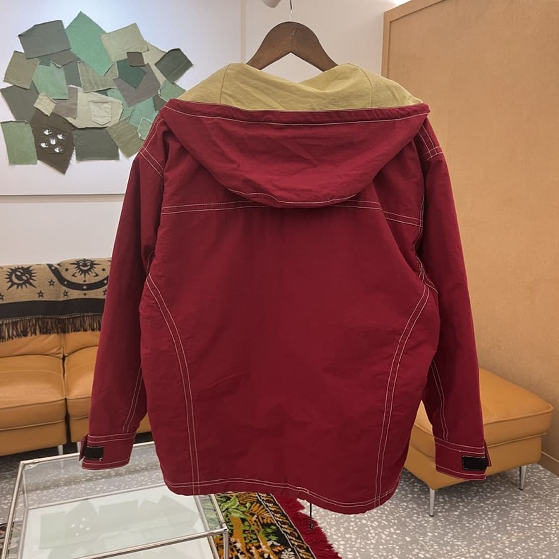 재팬 빈티지 00s 누빔 오버핏 후드자켓 105 C06011 상품이미지3