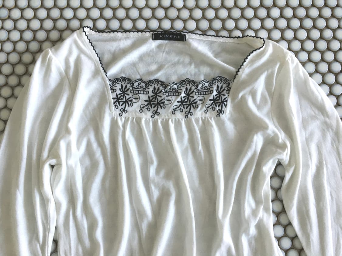 embroidery lace top 상품이미지1
