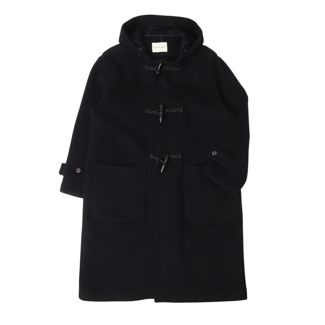 토마스모어 블랙 울 더플 코트 상품이미지1