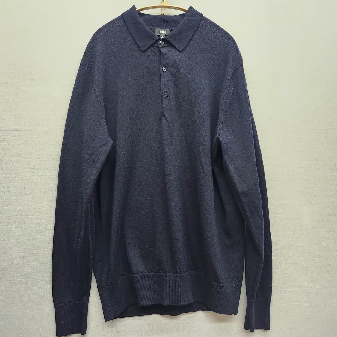 유니클로 모100% 카라 니트 L(L) 상품이미지1