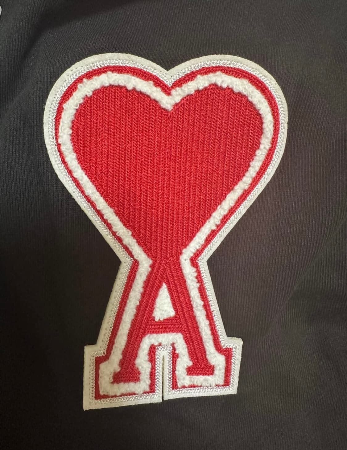 아미 하트 로고 블랙 후드티 상품이미지4