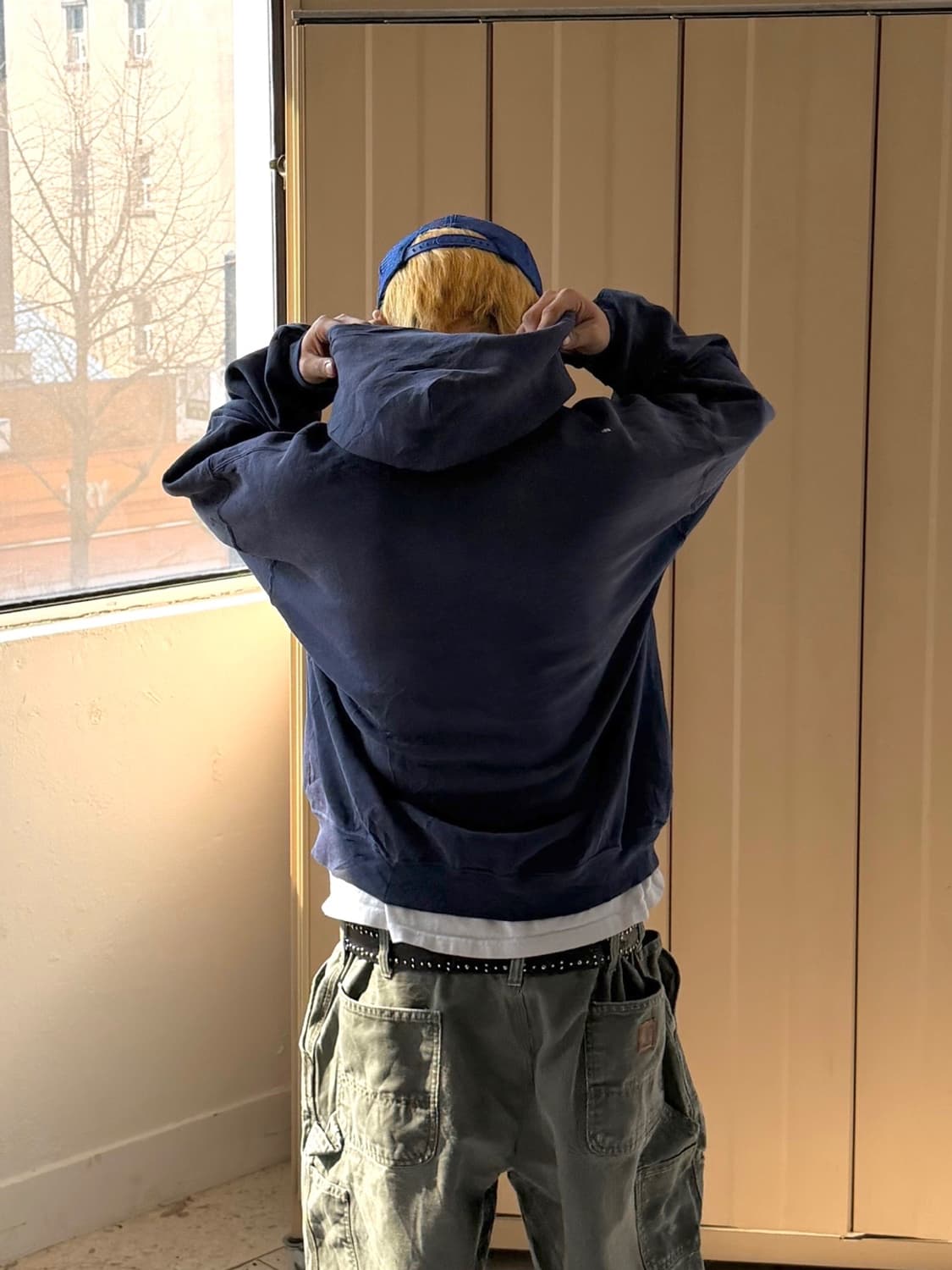 러셀 후드집업 네이비 상품이미지3