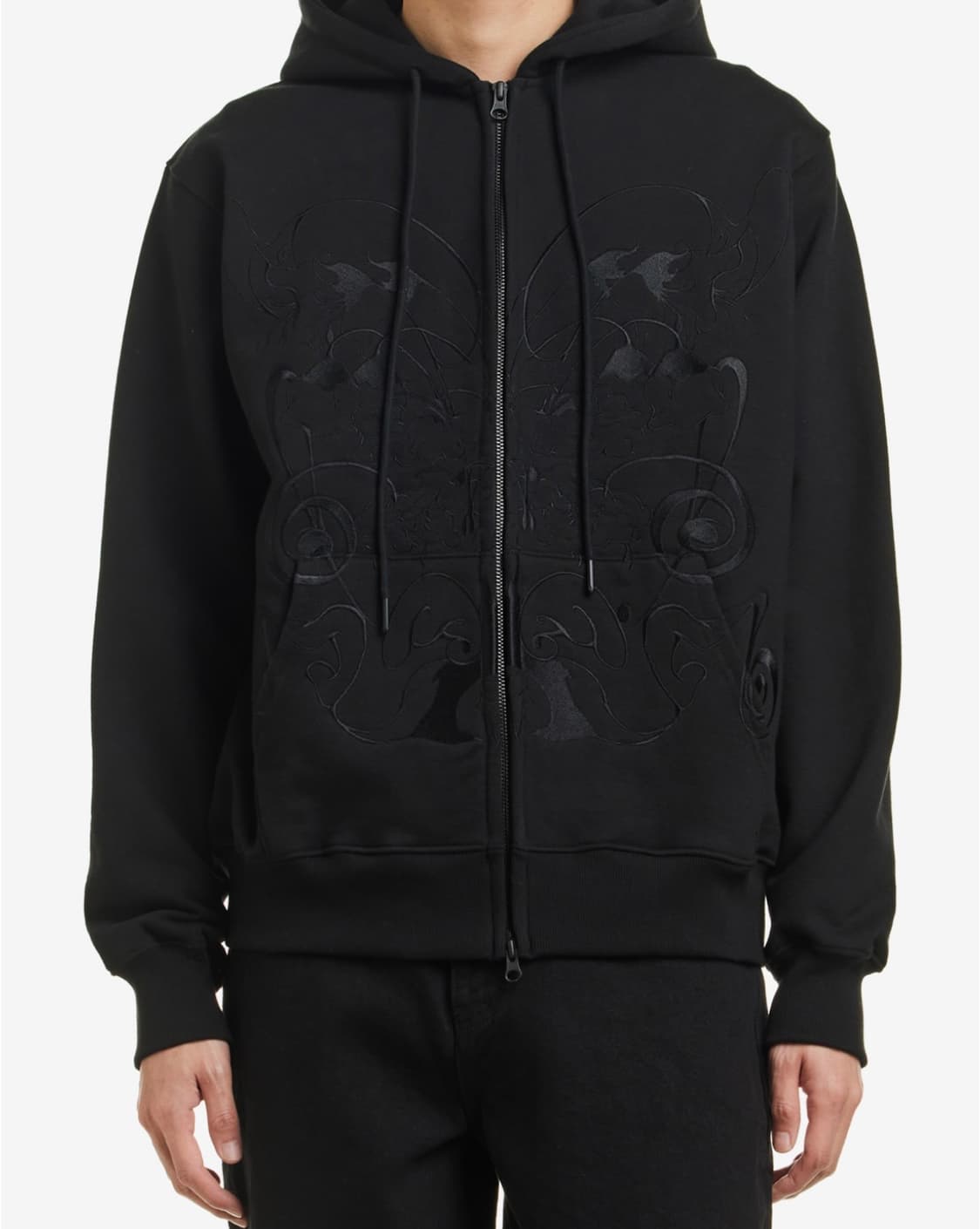 FORGET ME NOT HOODIE ZIP BLACK 상품이미지2