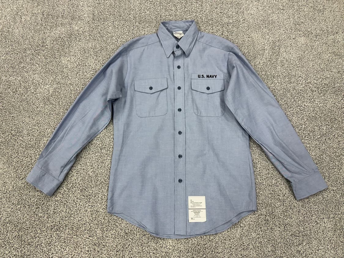 [데드스탁] US NAVY 미해군 유틸리티 샴브레이셔츠 상품이미지1