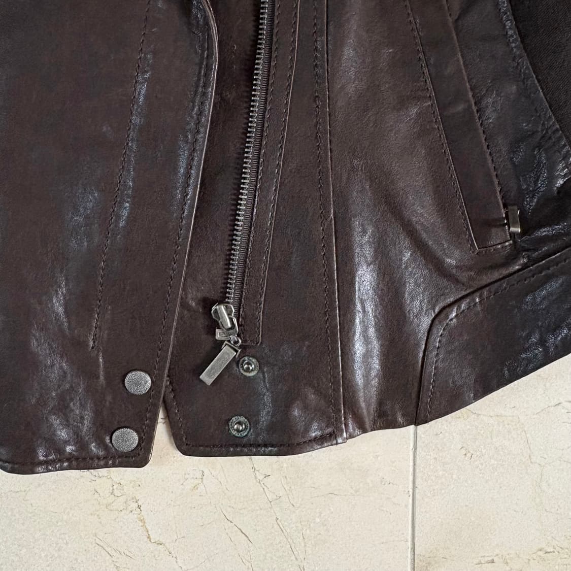 Vintage Lambskin Hooded Leather Jacket / 상품이미지4