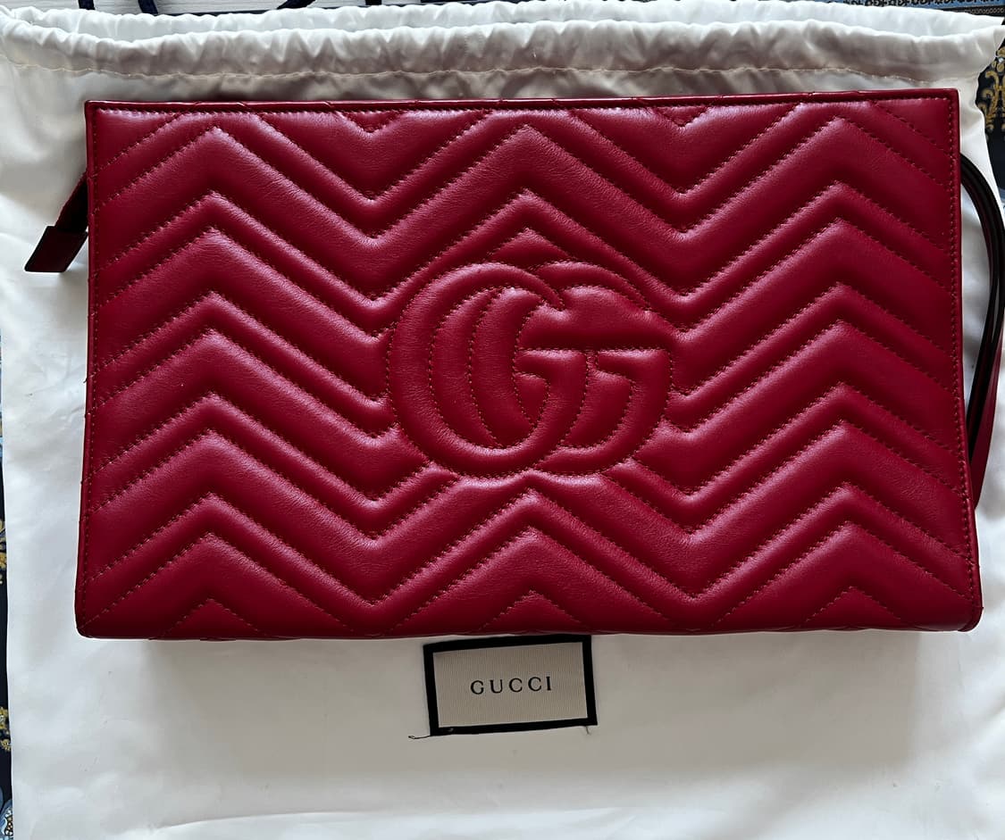 Gucci 마몬트 레드 레더 클러치백 상품이미지2
