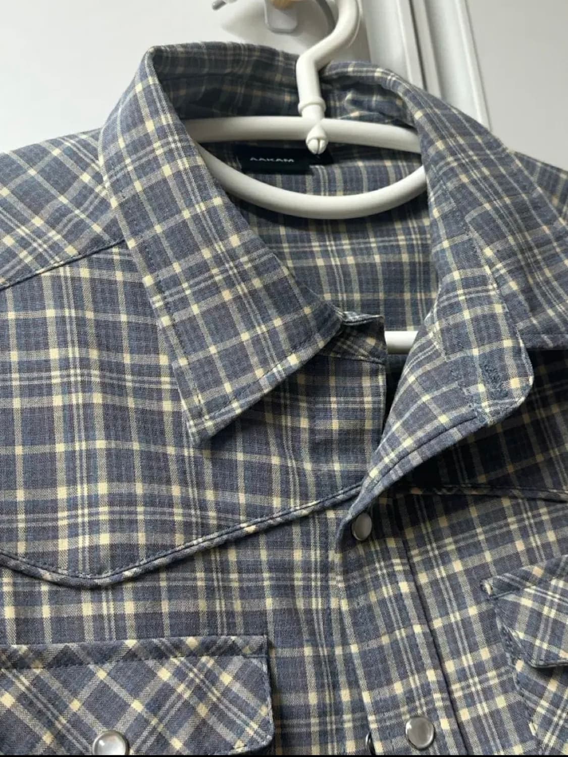 아캄 western check shirts (Blue) 상품이미지6