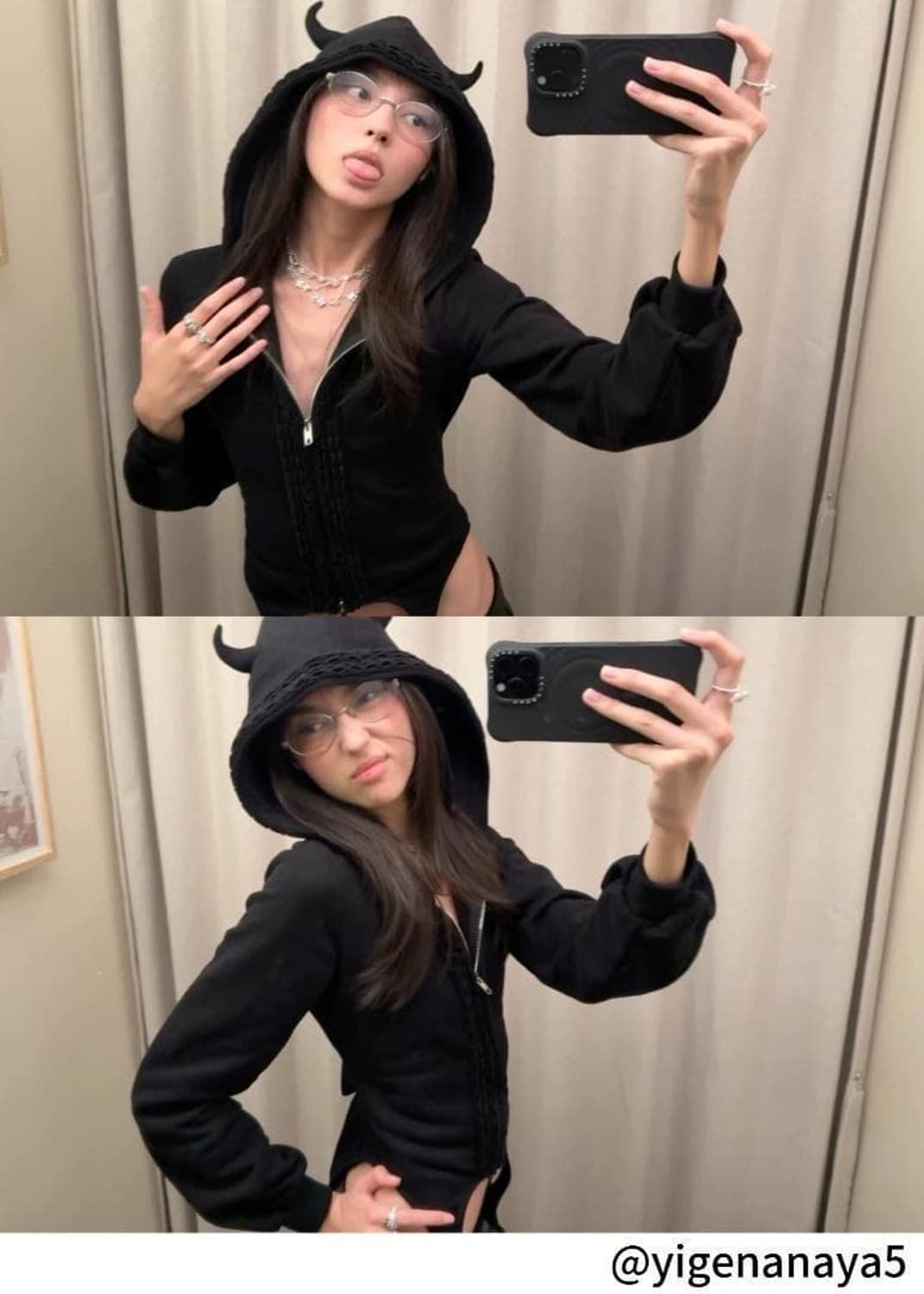 Nodress x Room SERVICE888 데빌후드집업 S 상품이미지1