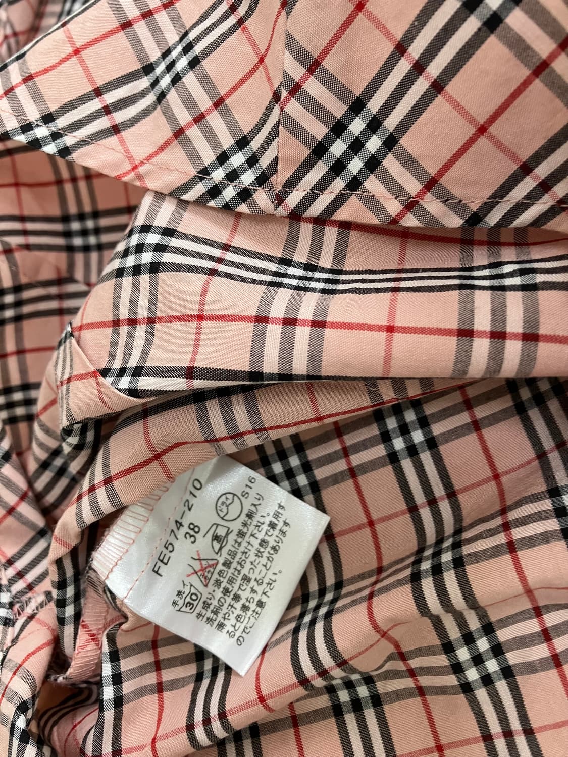 대대장 버버리 블루라벨 딸기 우유 체크 셔츠 1084 모리걸 y2k 스트 상품이미지9