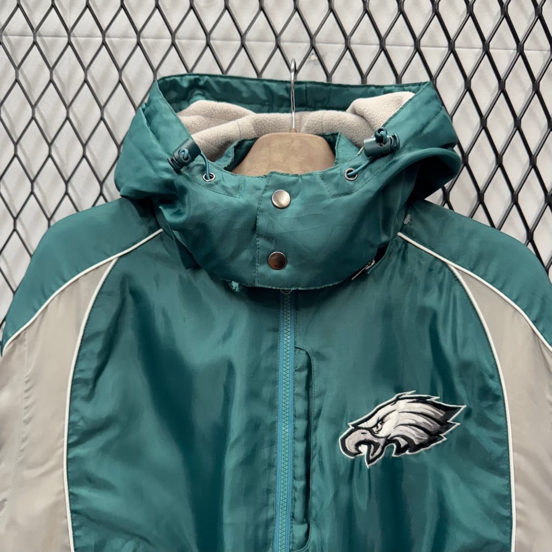 00s NFL X 필라델피아 이글스 후드 점퍼 독수리 빅로고 디테일 그린 상품이미지3