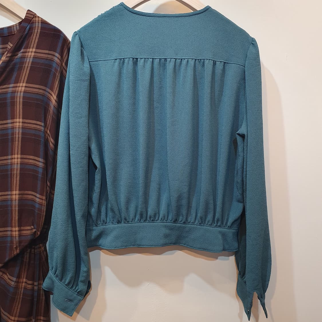 빈티지 블루 블라우스 made in Japan 상품이미지2