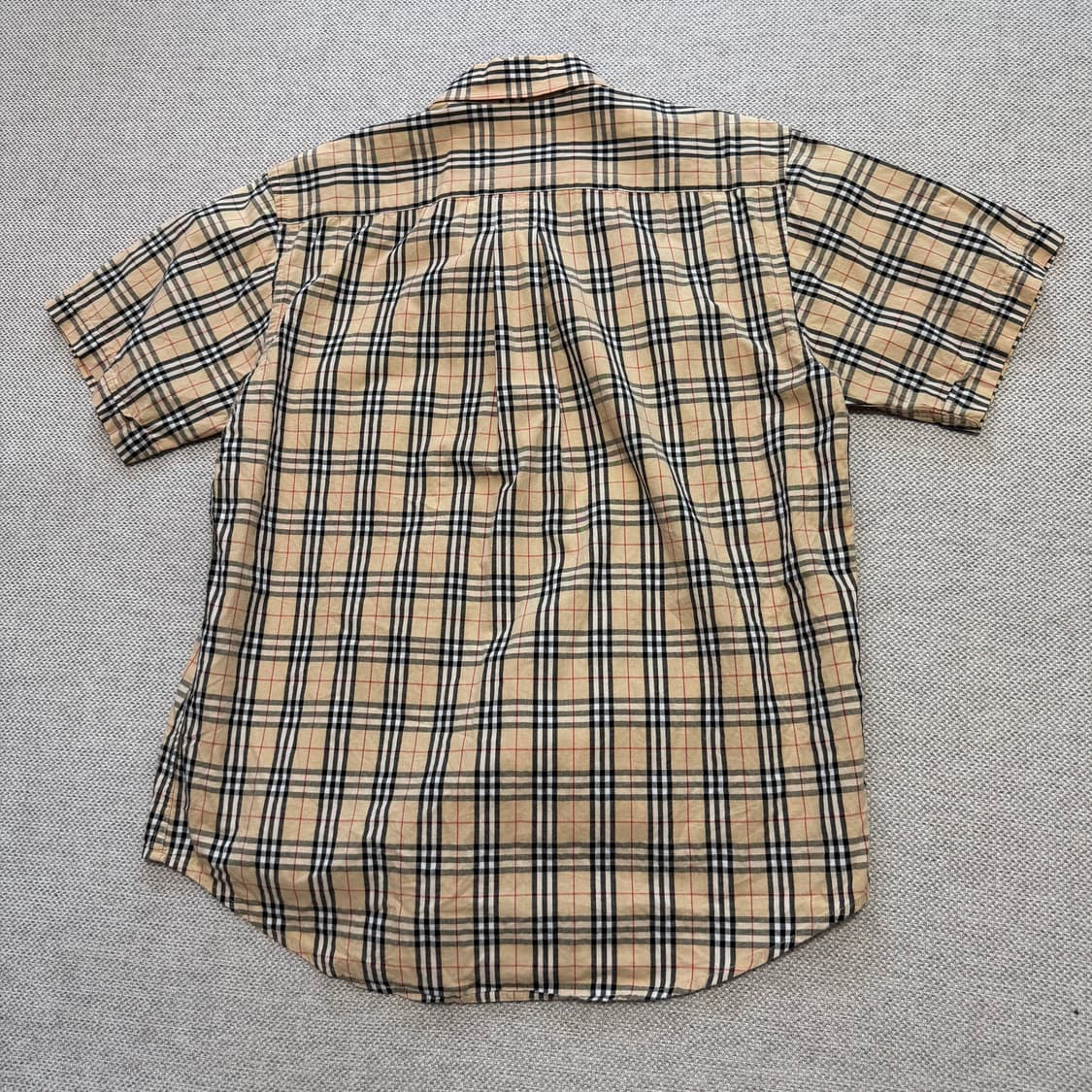 버버리 빈티지 반팔 체크 셔츠 상품이미지3