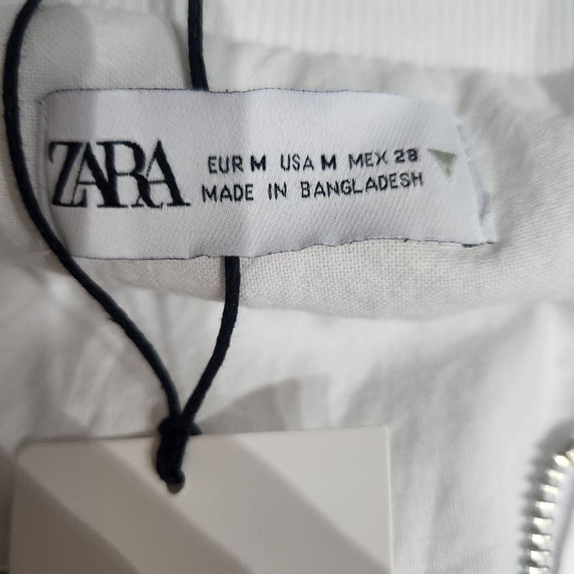 [여M](미사용)ZARA 화이트 크롭 블루종 상품이미지7