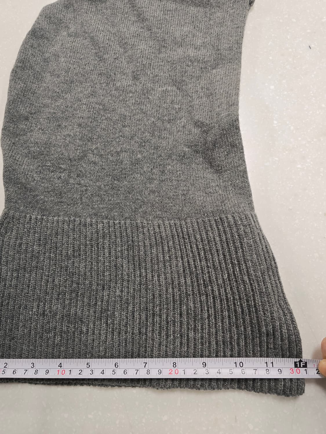 SI 니트 바라클라바 모자 그레이 울혼방 상품이미지5