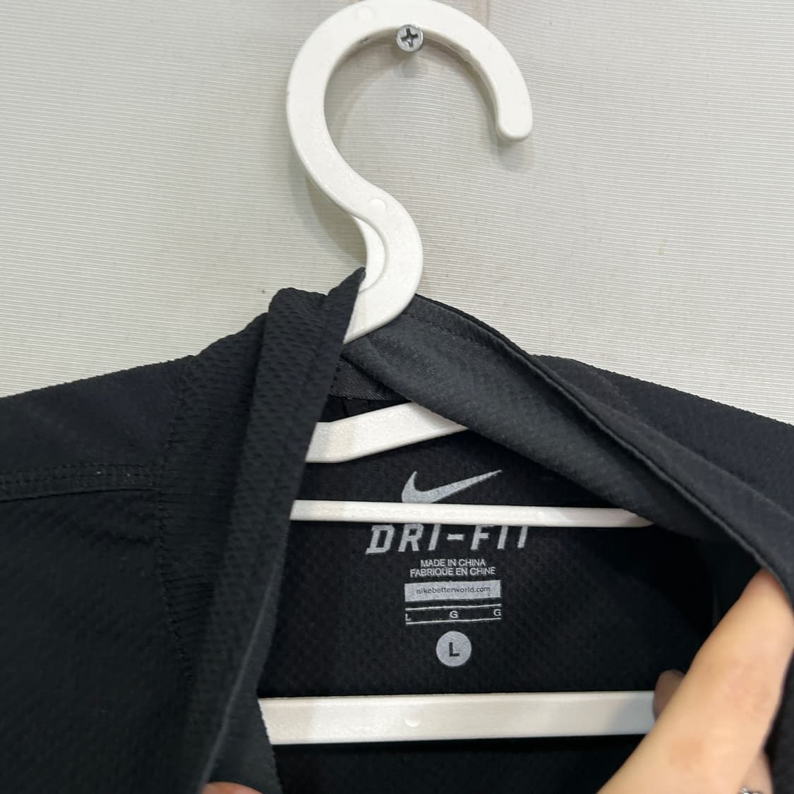 나이키 드라이핏 그레이 블랙 배색 집업 100 상품이미지2