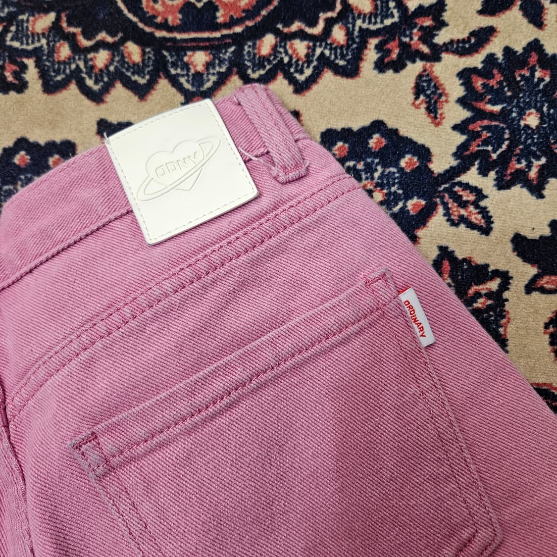 오디너리홀리데이 핑크 데님 팬츠  상품이미지4