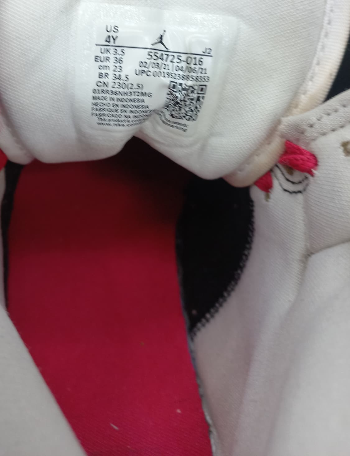 나이키 에어 조던 1 미드 짐레드 블랙 화이트 230mm 상품이미지1