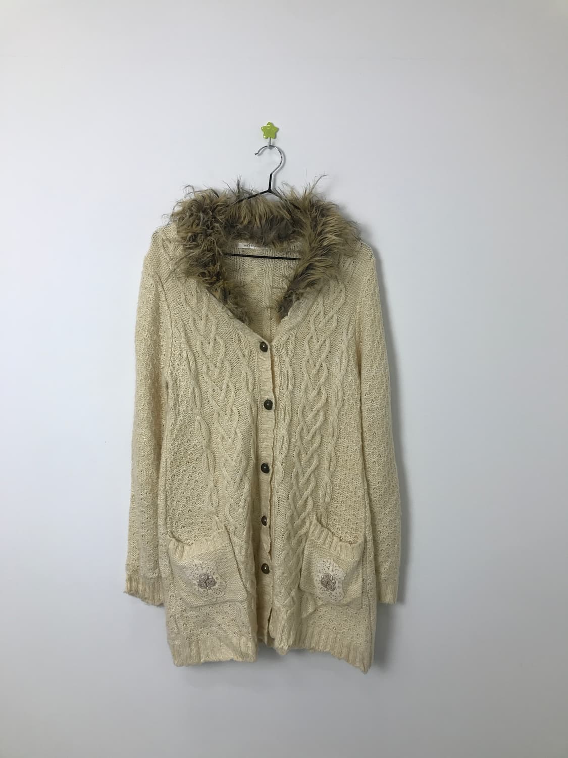 axes femme Mori Fur Collar Knit Cardigan 상품이미지4