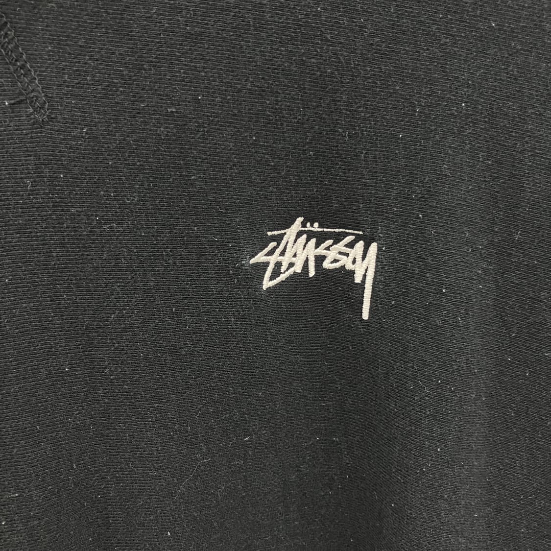 스투시 블랙 베이직 로고 후드티 XL 상품이미지4