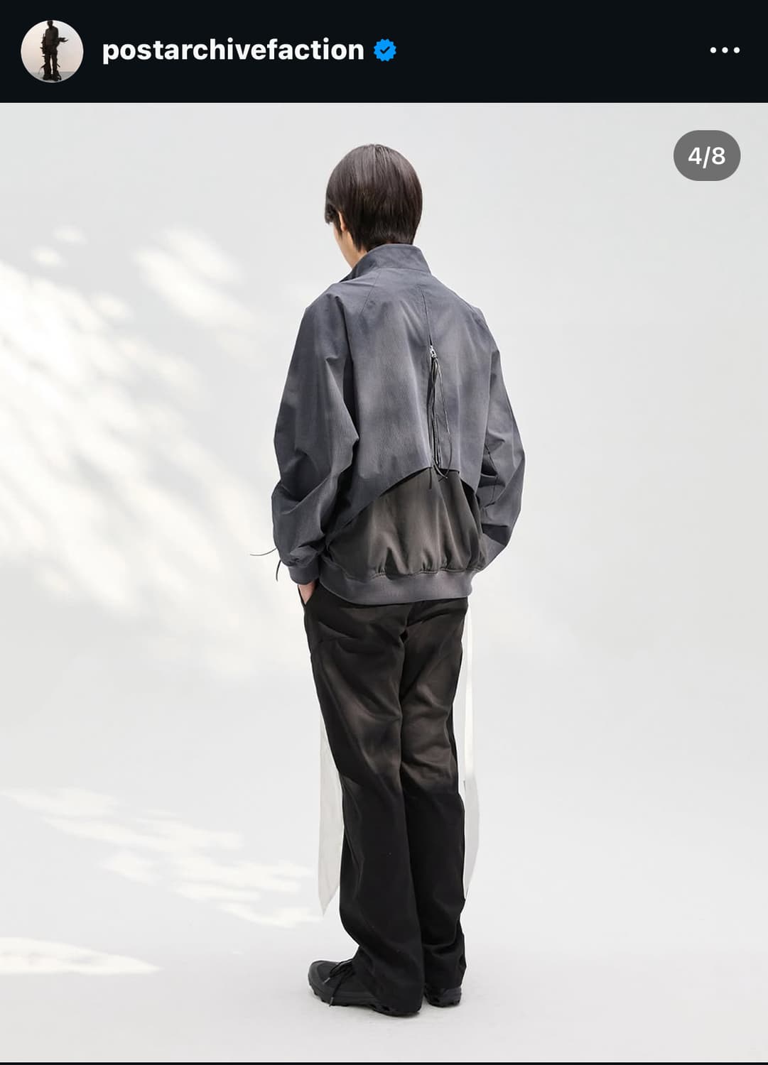 포스트아카이브팩션 8.0 BOMBER CENTER (CHARCOAL) 상품이미지4