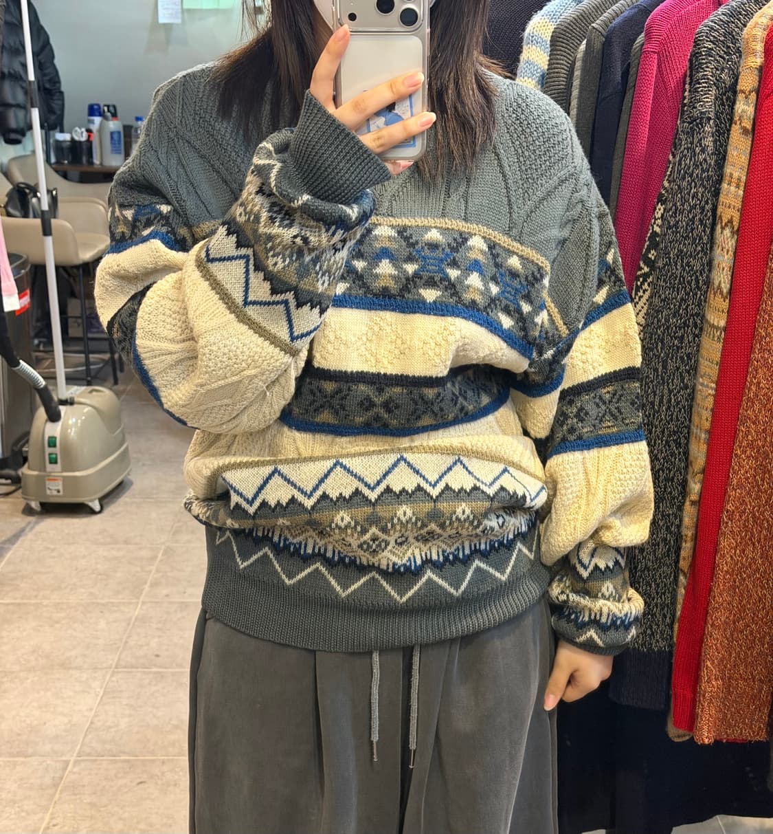 [NO.9] 펜들턴 차콜 패턴 니트 상품이미지4