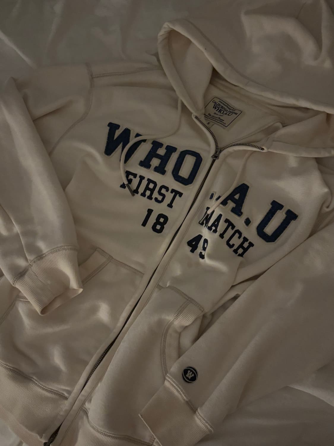 후아유 퍼스트 매치 후드집업 아이보리 s 상품이미지3