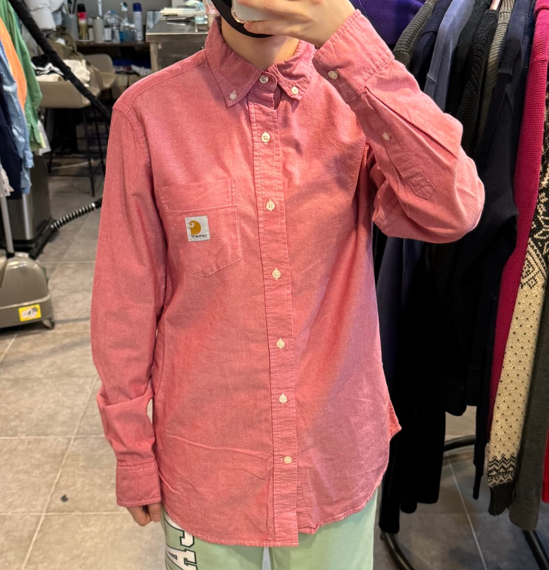 [NO.9] 칼하트 레드 긴팔셔츠 상품이미지1