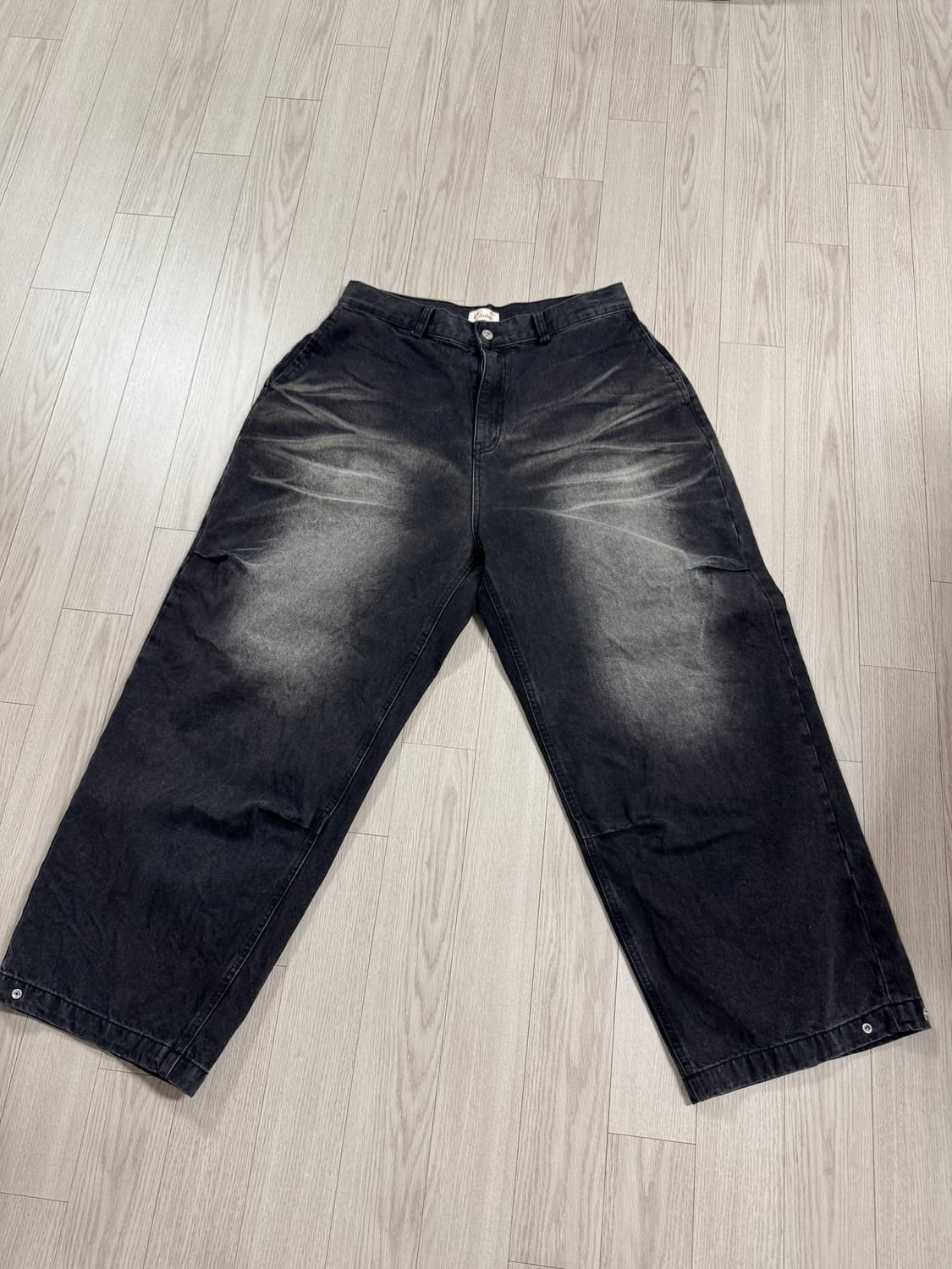 Etce 배기 데님 팬츠 블랙 XL 상품이미지4